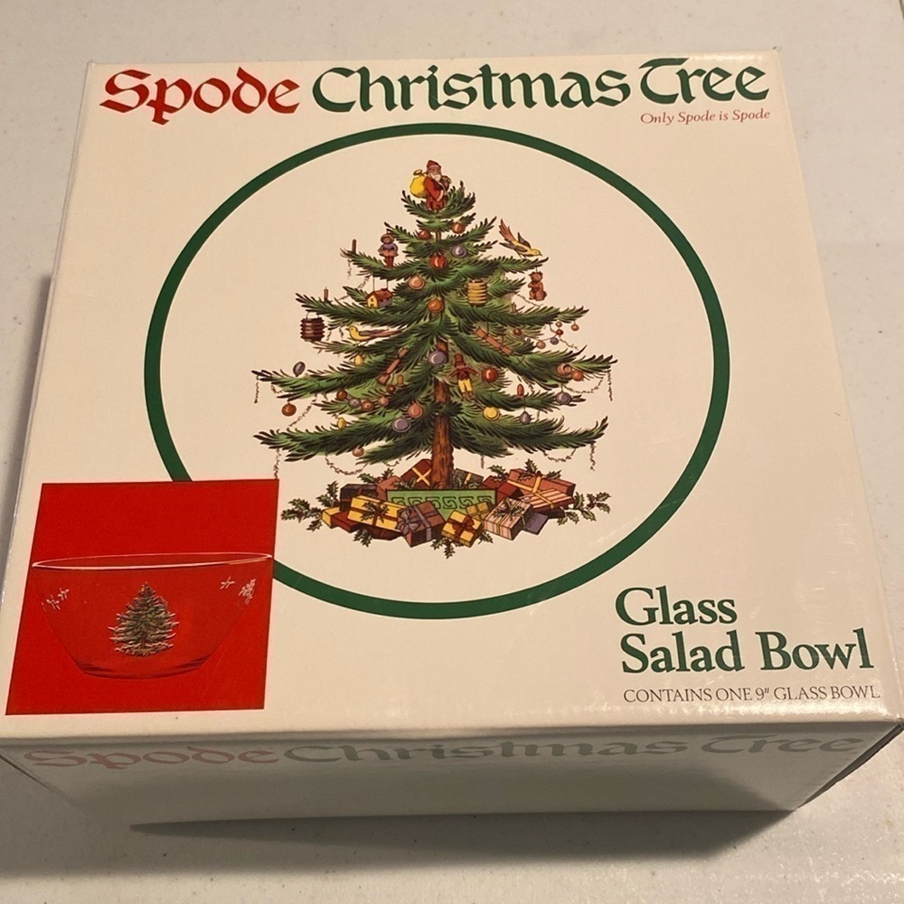 Spode glass salad bowl 9 inch